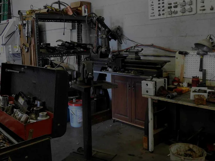 Motor repair benches and tools inside the AEMS Tucson shop